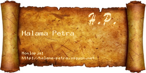 Halama Petra névjegykártya